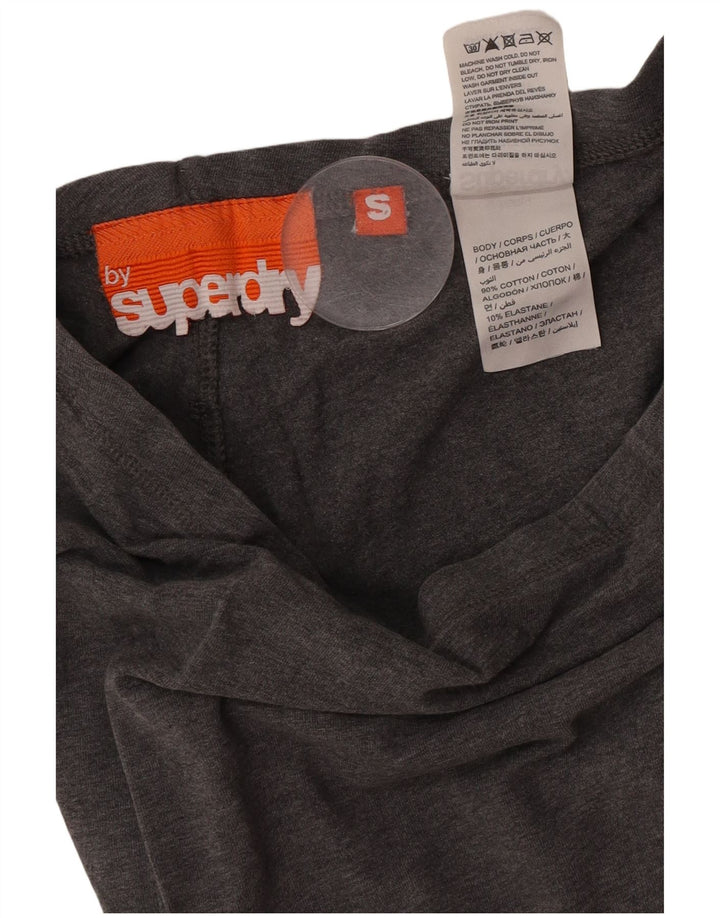 Damskie legginsy Superdry Graphic UK 8 Small, szare, bawełniane