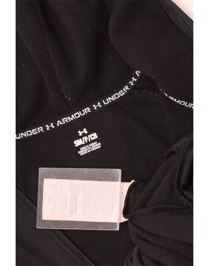 Męski sweter z kapturem i zamkiem błyskawicznym Under Armour, mały, czarny poliester