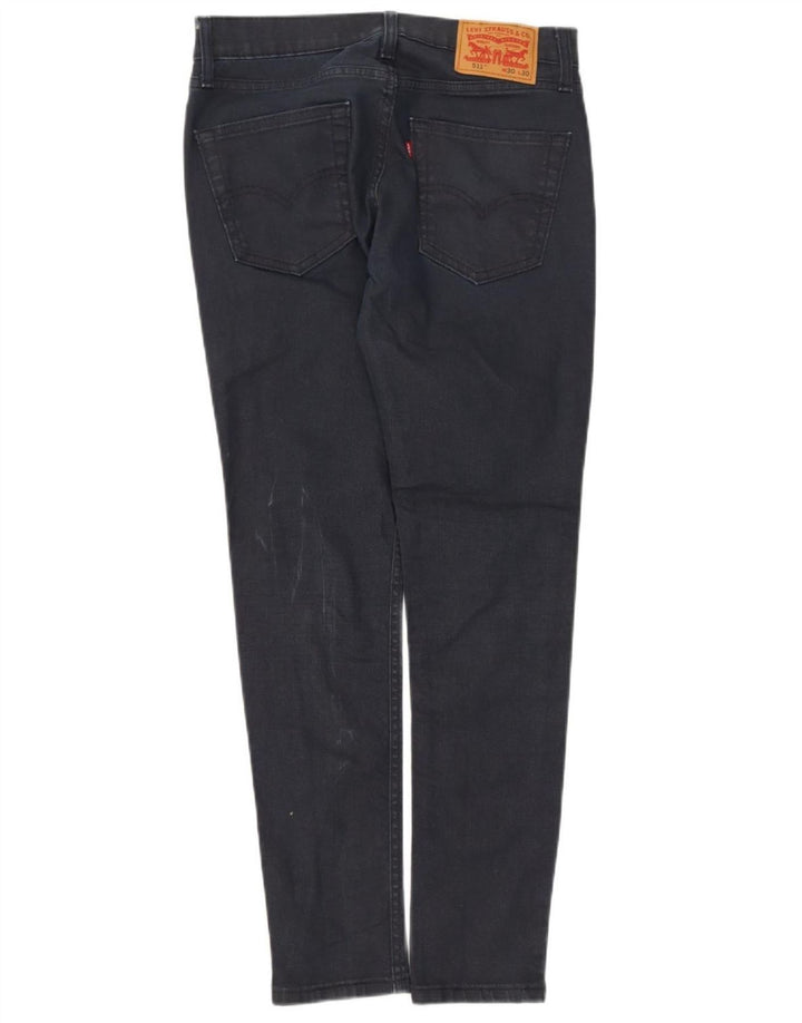LEVI'S Mens 511 Slim Jeans W30 L30 Navy Blue Cotton