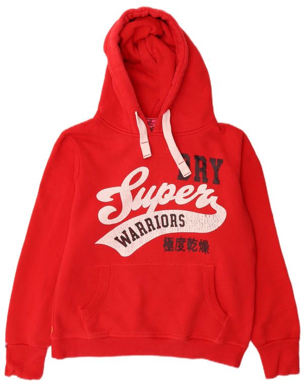 Damski sweter z kapturem Superdry Graphic UK 18 XL, czerwony, bawełniany
