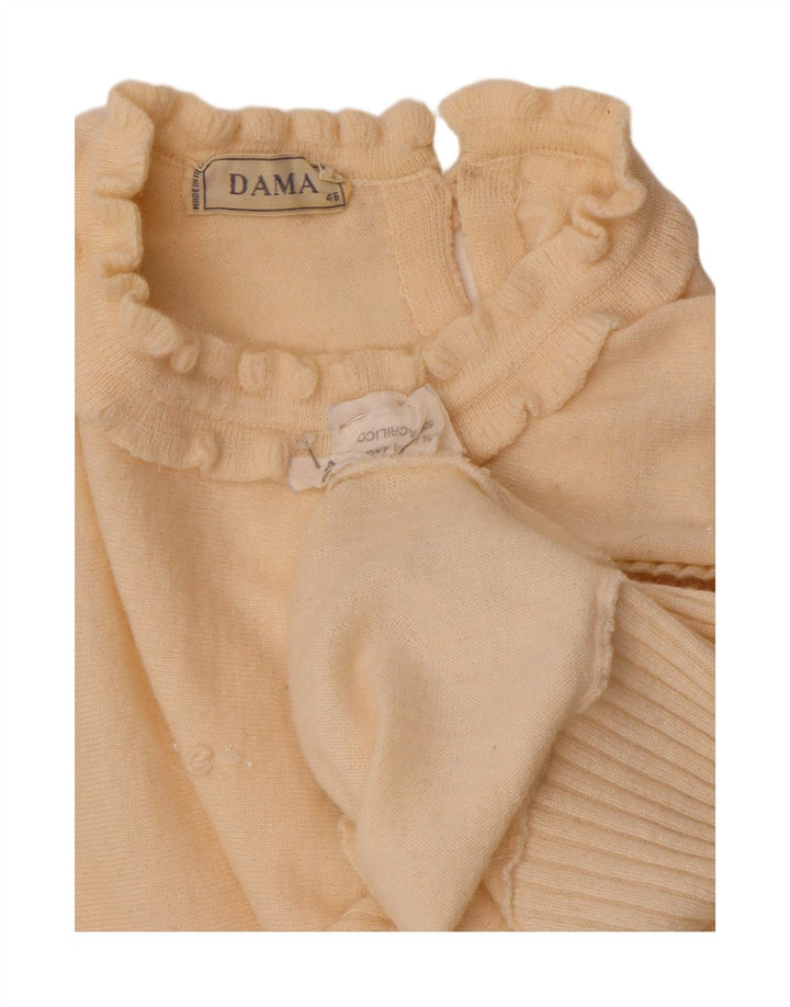 Dama damski sweter z dekoltem w łódkę IT 46, duży, w kolorze złamanej bieli Angora