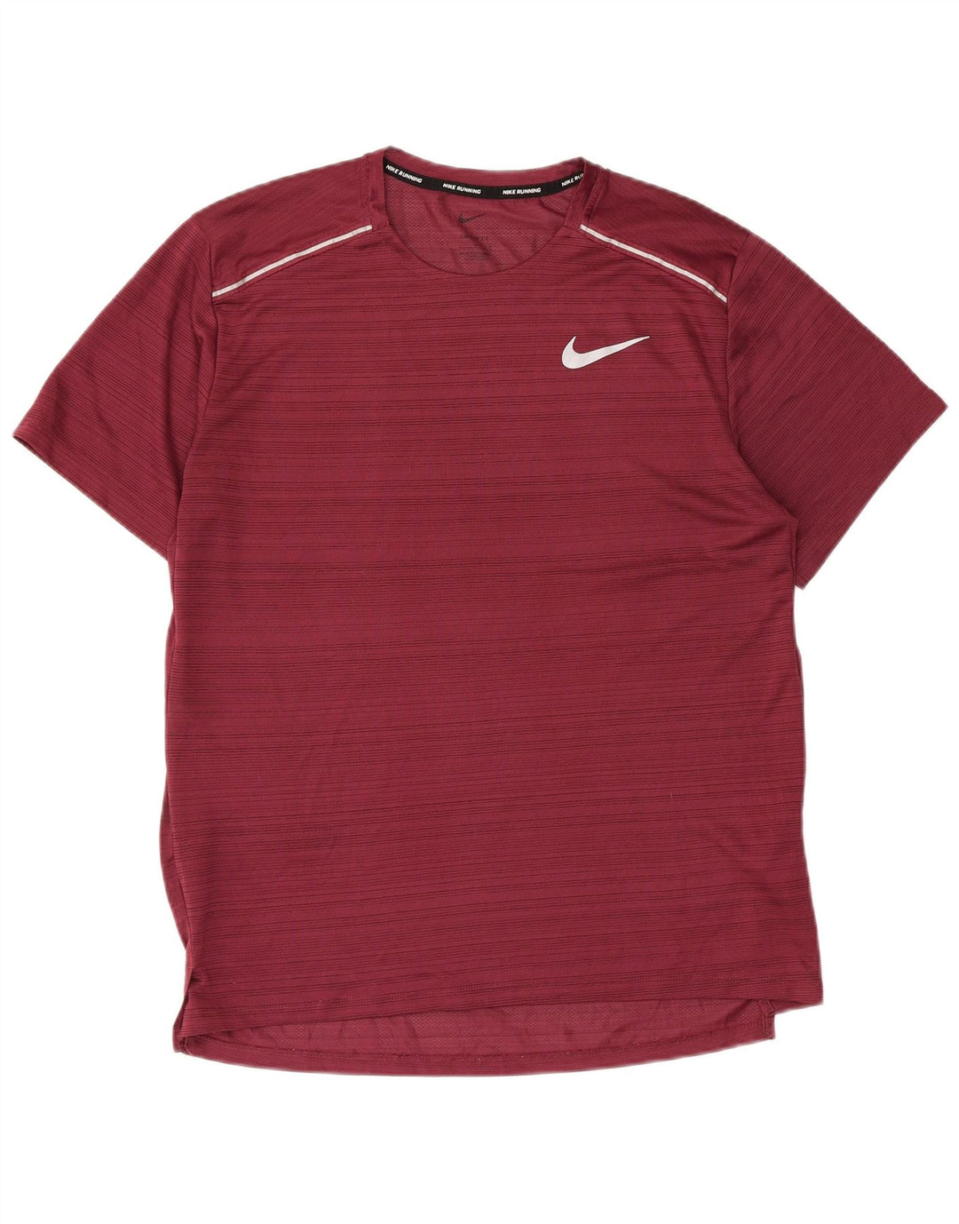 Męski T-shirt Nike Dri Fit, duży, bordowy, prążkowany poliester