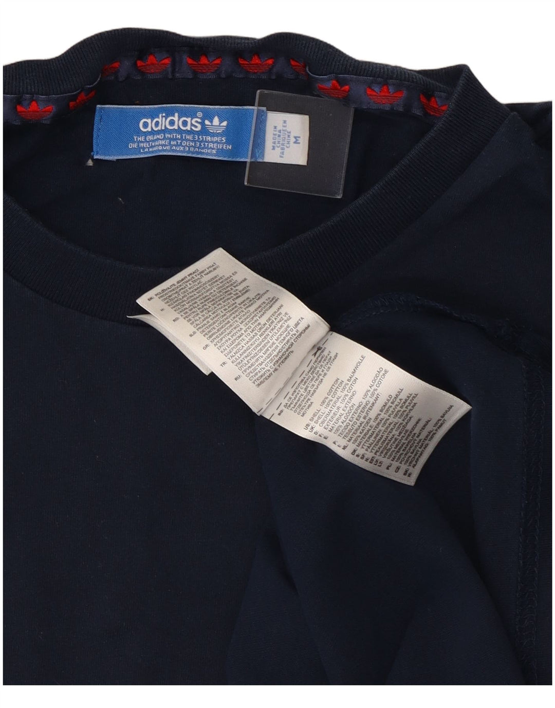T-shirt męski Adidas Top Medium granatowy, bawełniany w paski