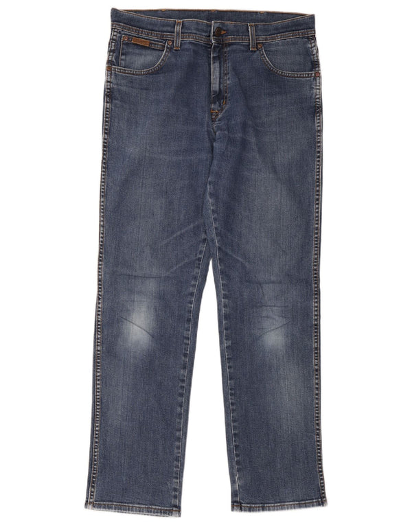 Męskie jeansy Wrangler Texas Stretch Straight W34 L34 Niebieskie, bawełniane