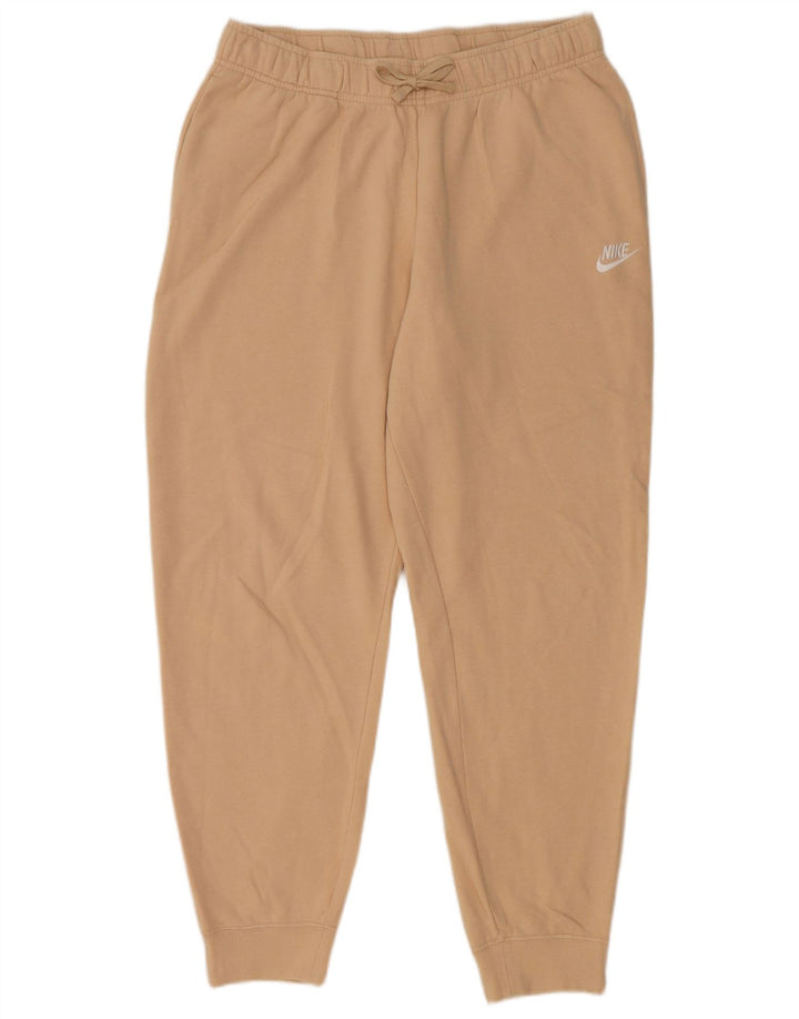 Męskie spodnie dresowe Nike, duże, beżowe, bawełniane