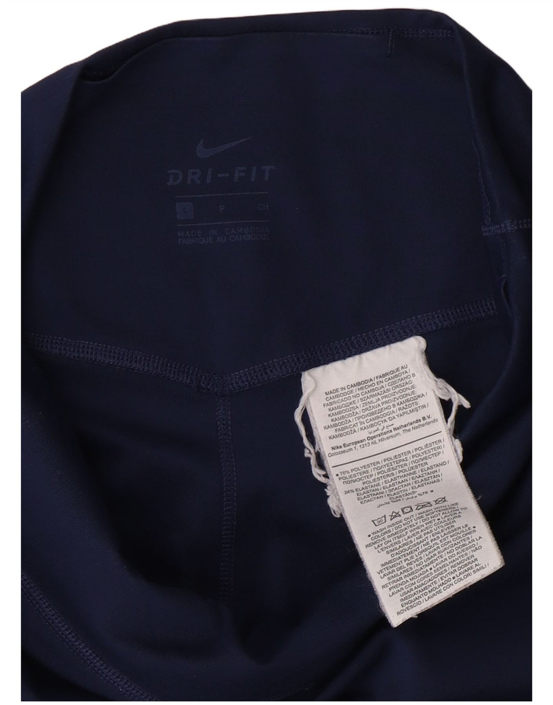 Damskie legginsy NIKE Dri Fit UK 10, małe, granatowe, poliestrowe