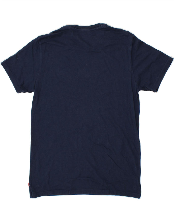 LEVI'S Mens Graphic T-Shirt Top Medium Navy Blue Vintage Levi's and Second-Hand Levi's from Messina Hembry 
