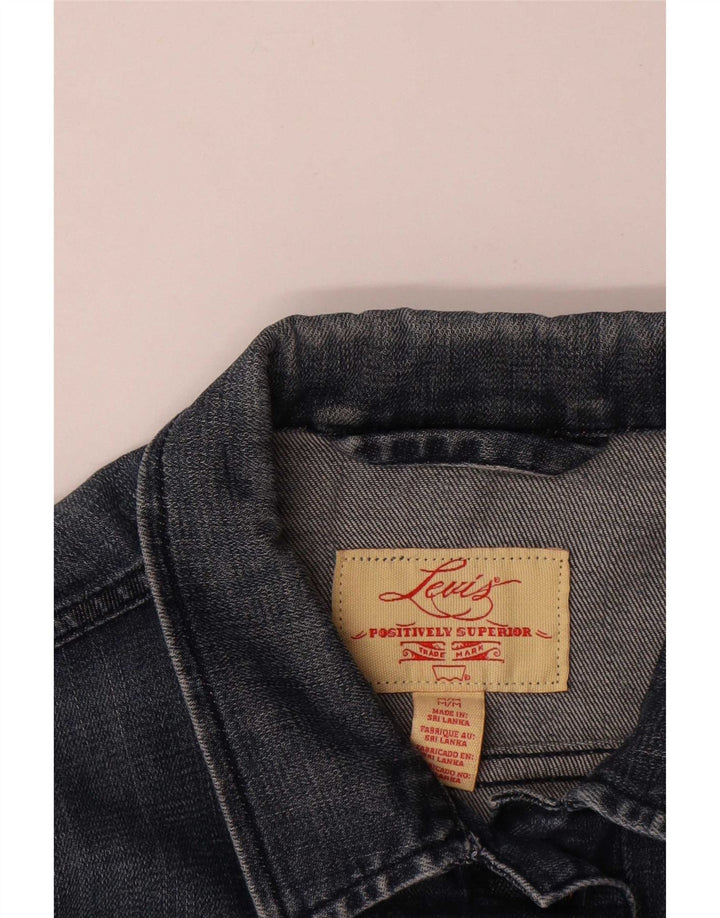 Damska kurtka dżinsowa Levi's Crop UK 12, średnia, granatowa, bawełniana