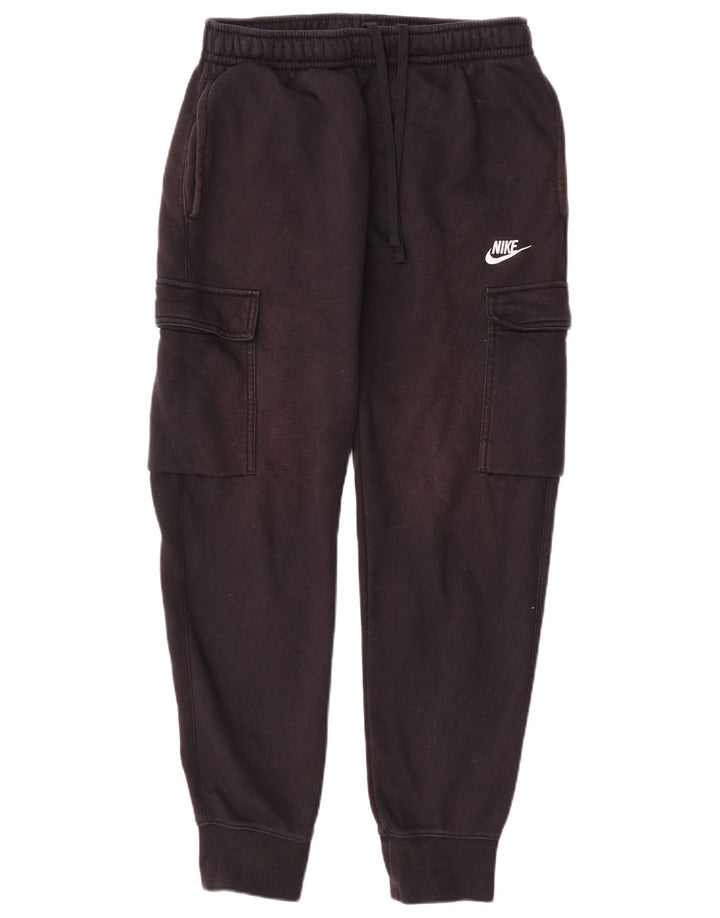 Męskie spodnie dresowe Nike Cargo, małe, czarne, bawełniane