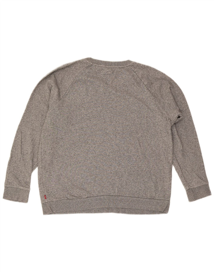 Męska bluza Levi's z grafiką, średnioszara, bawełniana w plamki