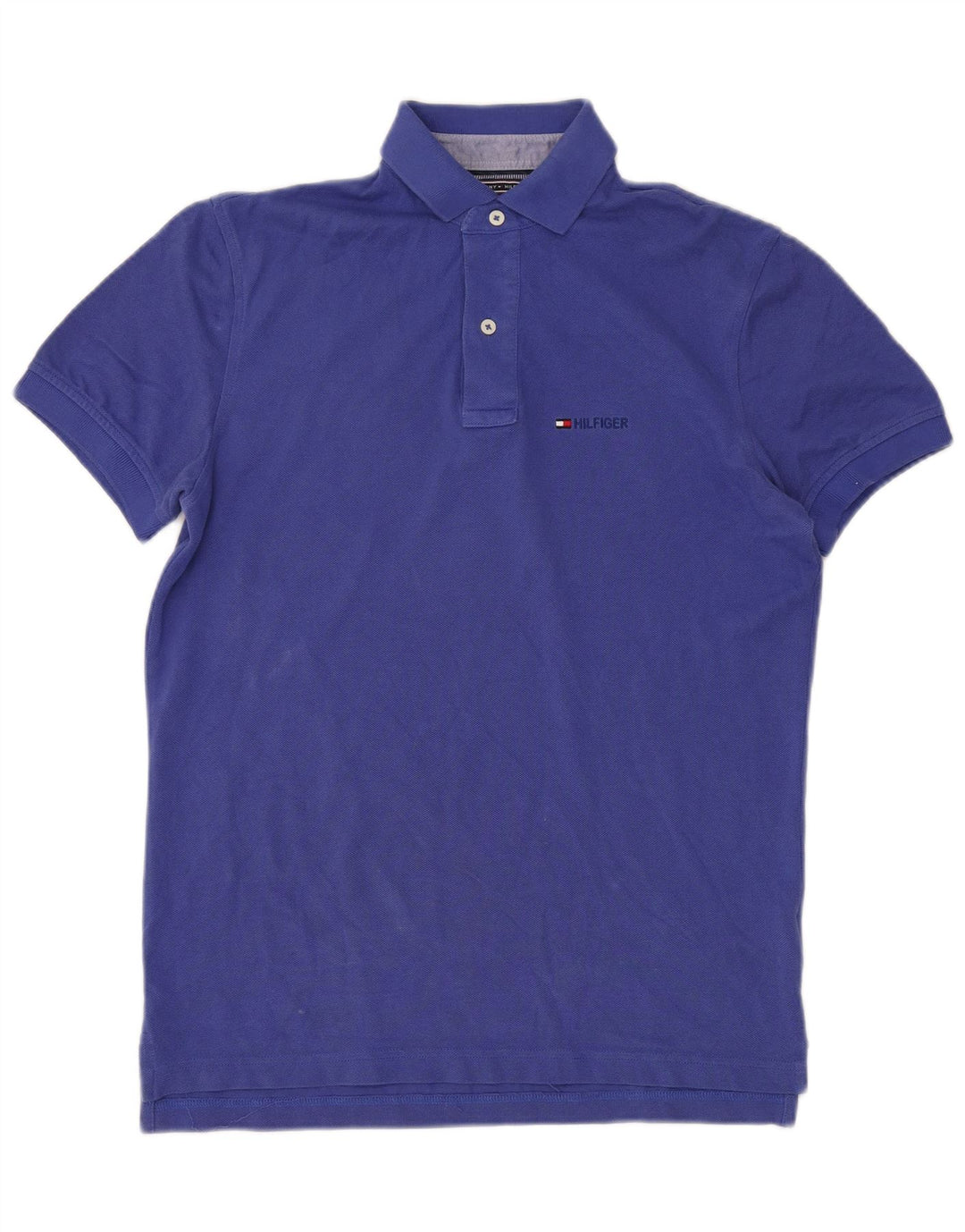 Męska koszulka polo TOMMY HILFIGER, mała, niebieska, bawełniana