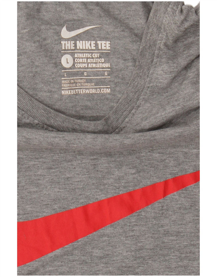 Męski T-shirt Nike Athletic Cut Graphic, duży, szary
