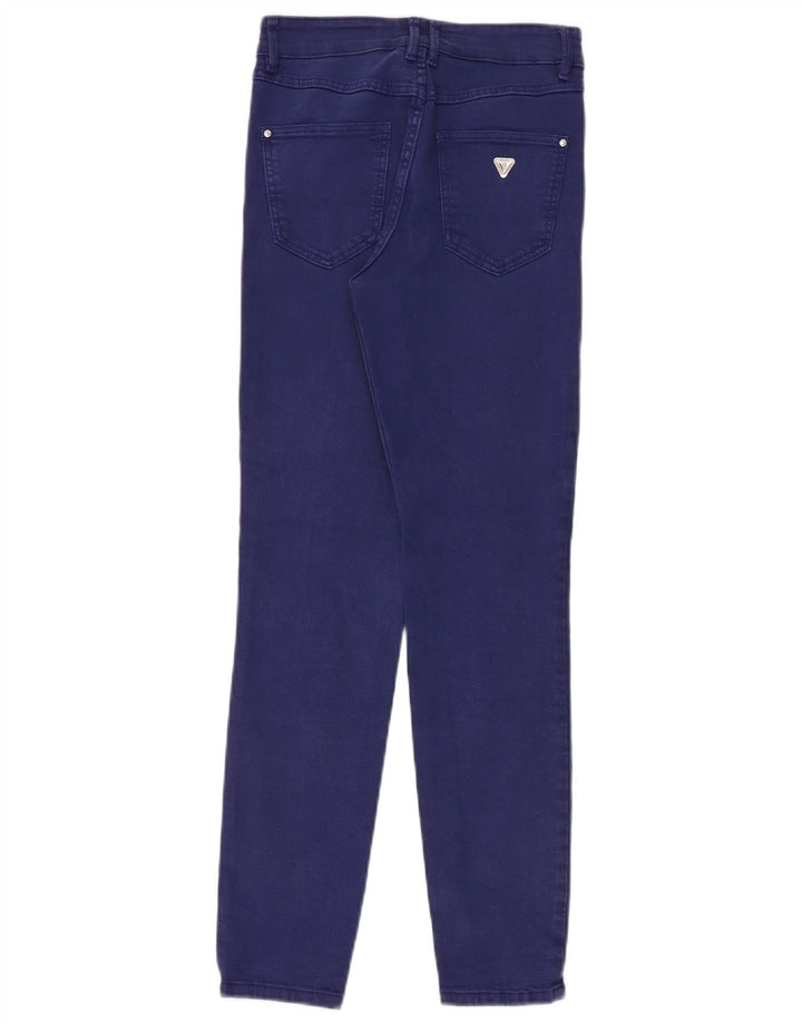 Guess Damskie Jeansy Slim W27 L28 Niebieskie Bawełniane