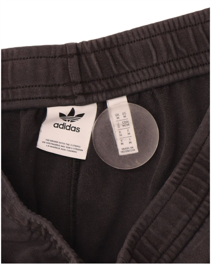 Męskie spodenki sportowe Adidas, średnie czarne, bawełniane