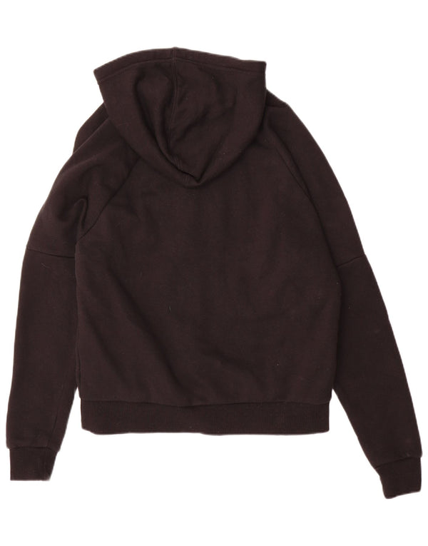 Reebok Womens Cross Fit Graphic Zip Hoodie Sweater UK 8/10 Small Black
