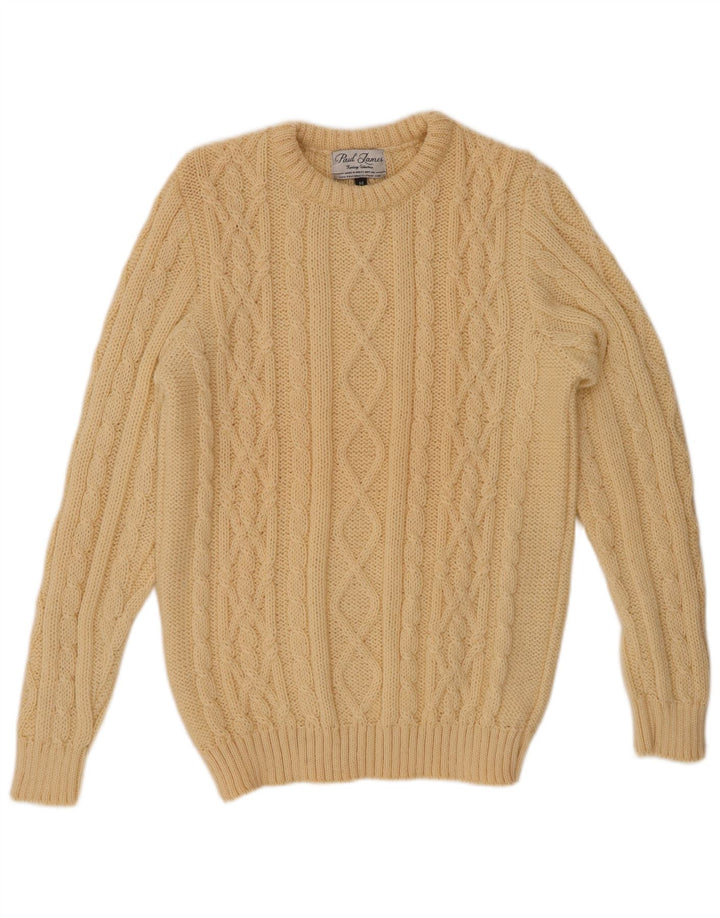 PAUL JAMES Męski sweter z dekoltem w łódkę, średnio beżowy, wełniany