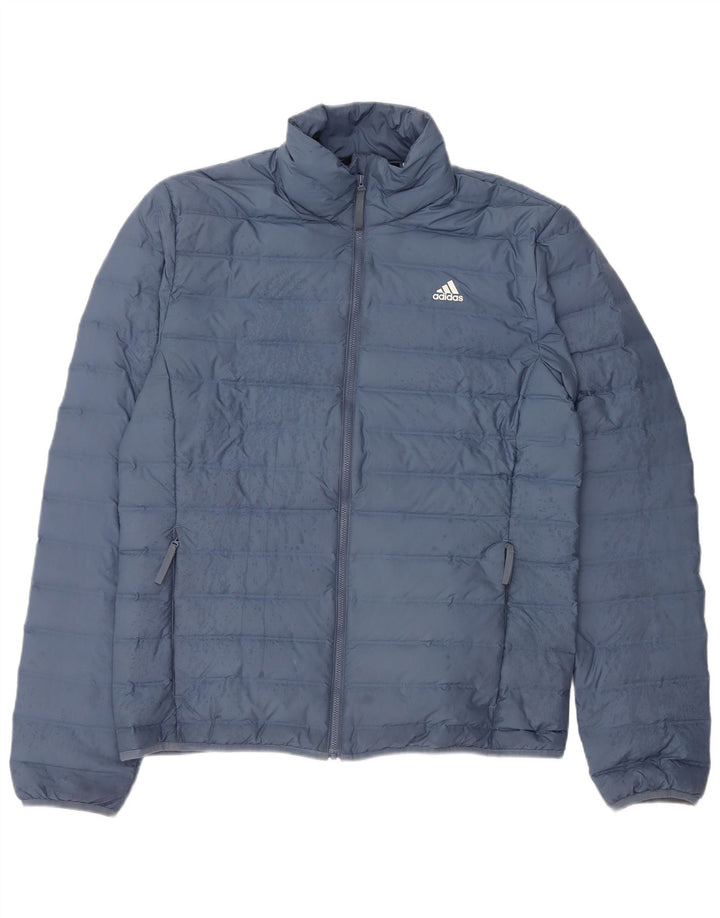 Damska ocieplana kurtka Adidas UK 16, duża niebieska, poliester