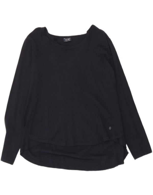 Damski top z długim rękawem Armani Jeans UK 12, średni granat