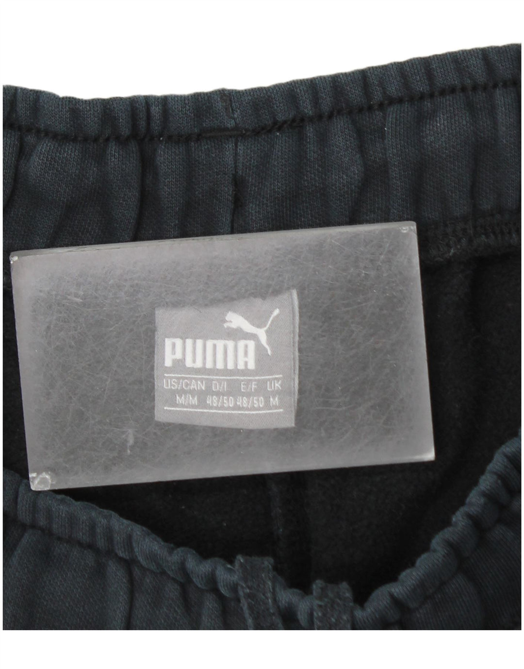 Męskie proste spodnie dresowe Puma, joggery, średnia czarna bawełna