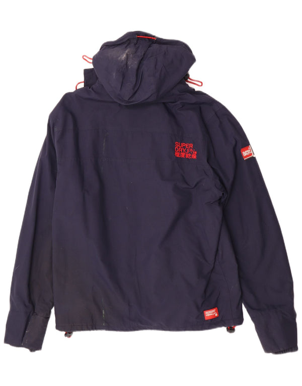 Męska kurtka wiatrówka z kapturem Superdry Windcheater UK 42 XL granatowa