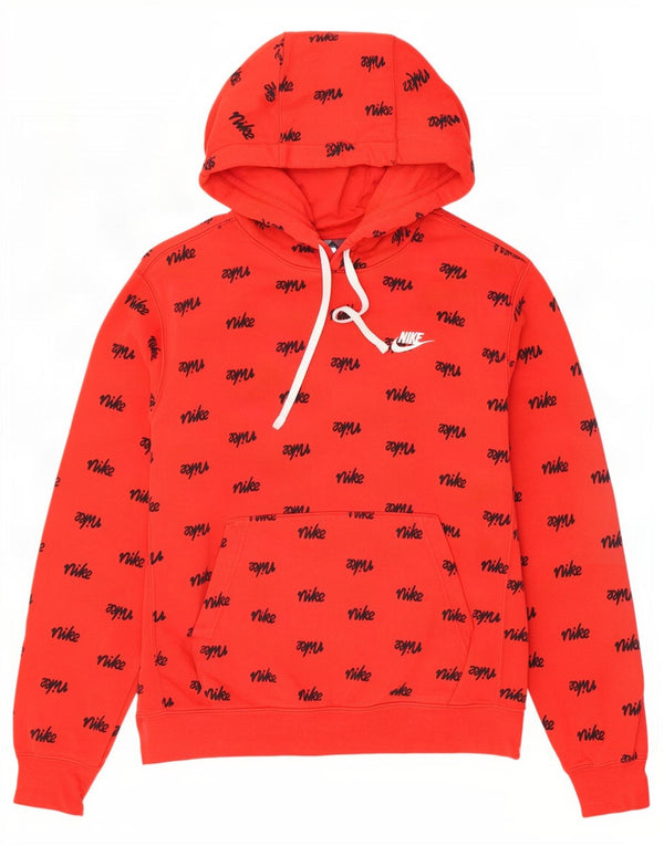 Męski sweter z kapturem Nike Graphic, średnio czerwony, bawełniany