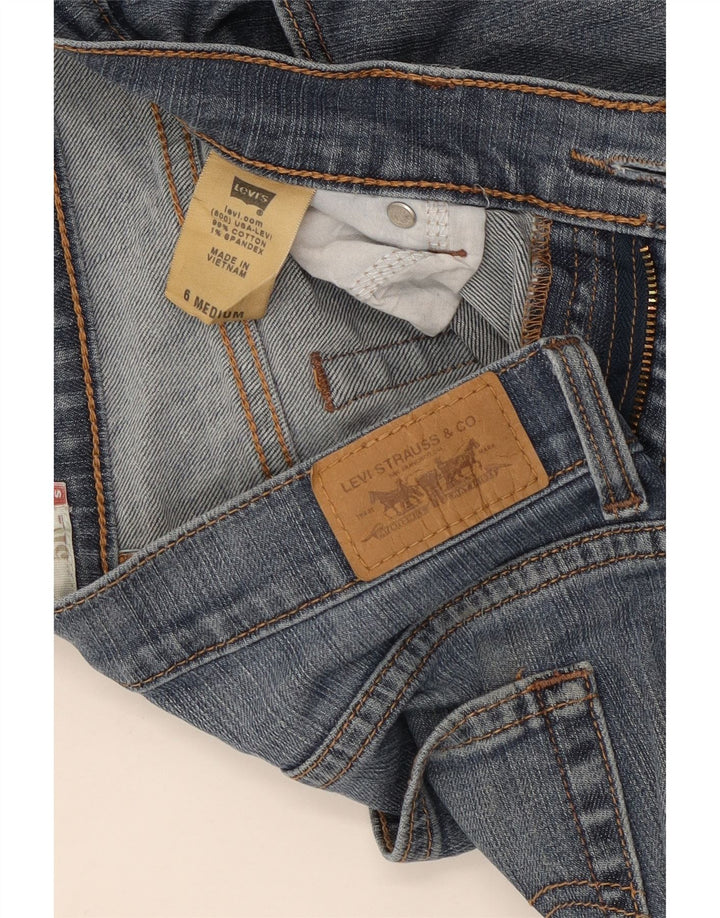 Damskie jeansy Levi's 515 Bootcut US 6 Medium W30 L31 Niebieska bawełna