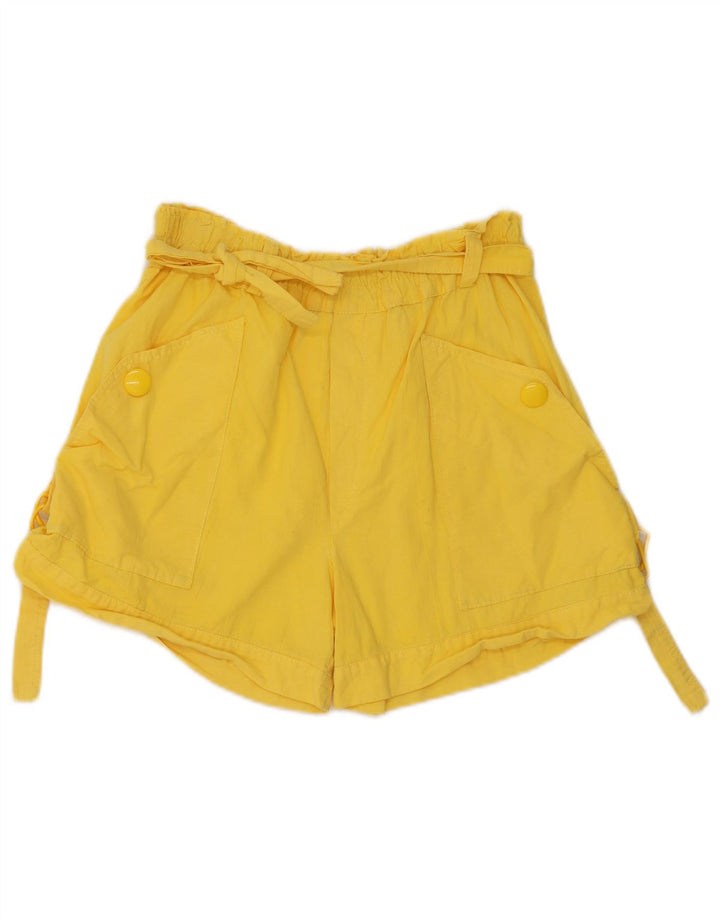 Damskie spodenki cargo w stylu vintage W28 Średni żółty