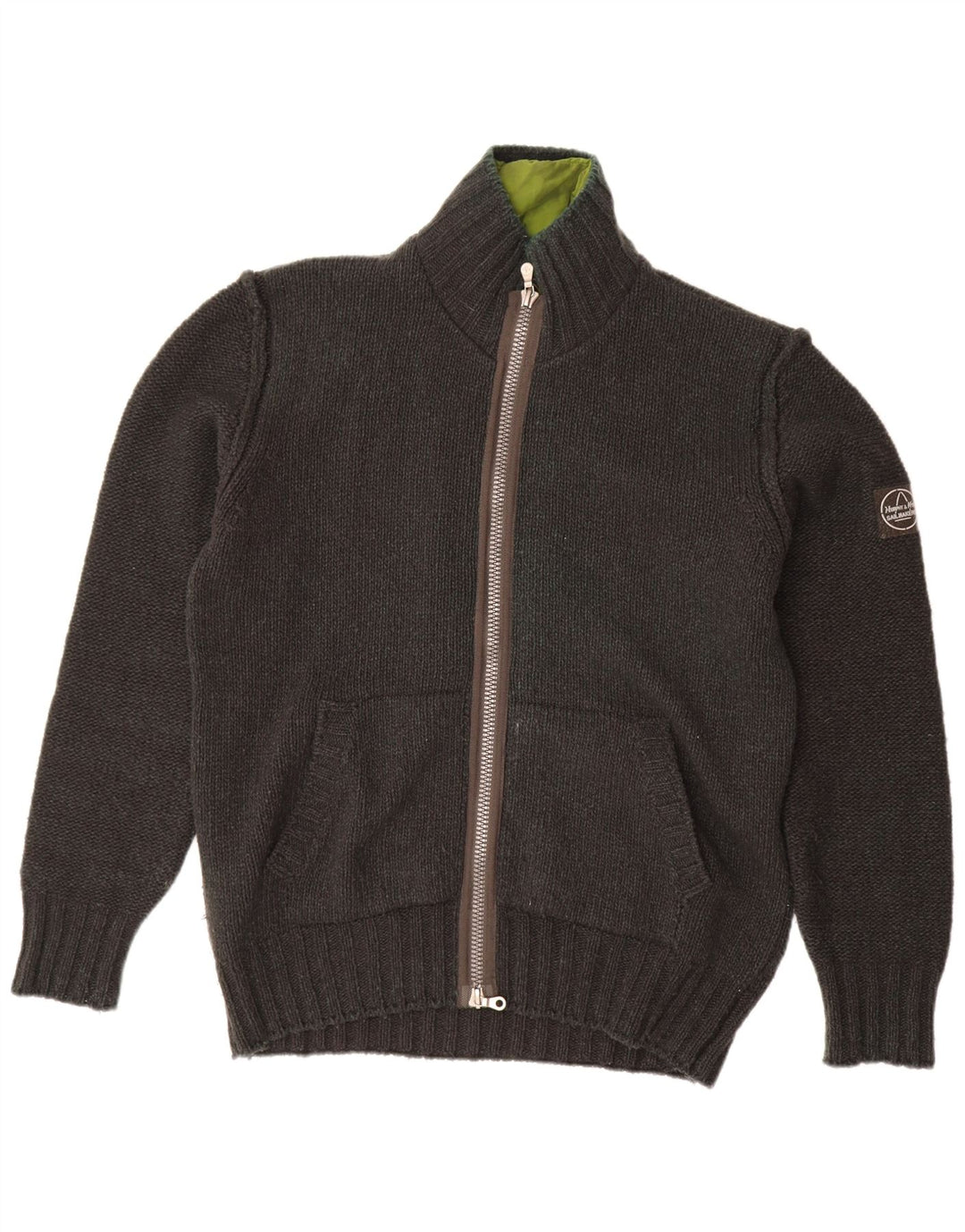 MURPHY & NYE Męski sweter rozpinany Sailmakers XL, szara wełna