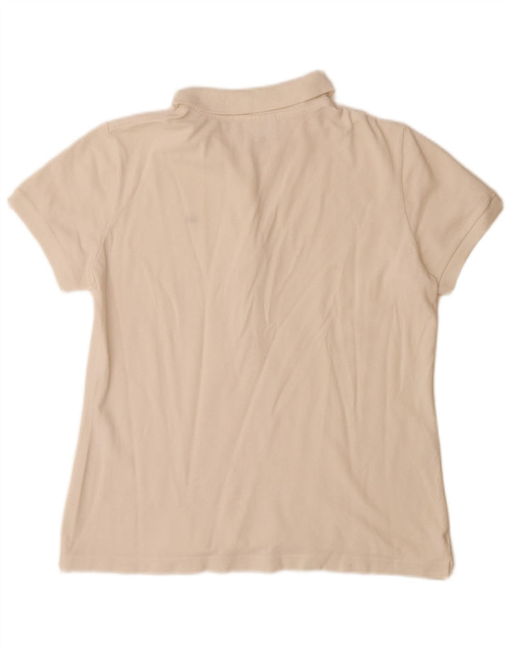 Damska koszulka polo Lacoste, rozmiar 48 XL, z bawełny w kolorze złamanej bieli