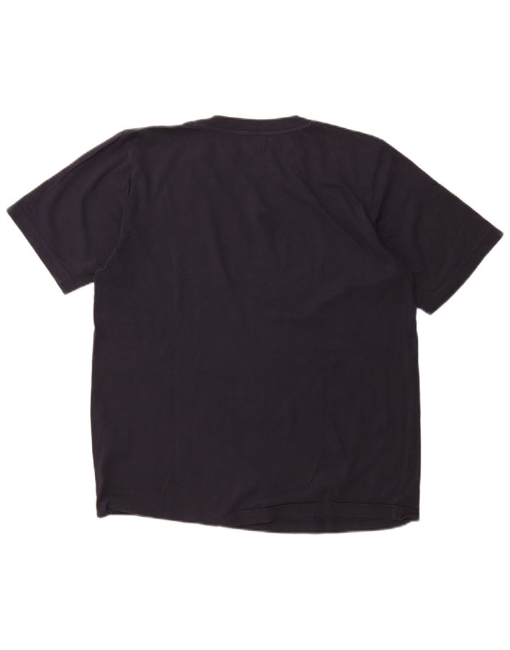 KAPPA Mens T-Shirt Top Medium Navy Blue Cotton