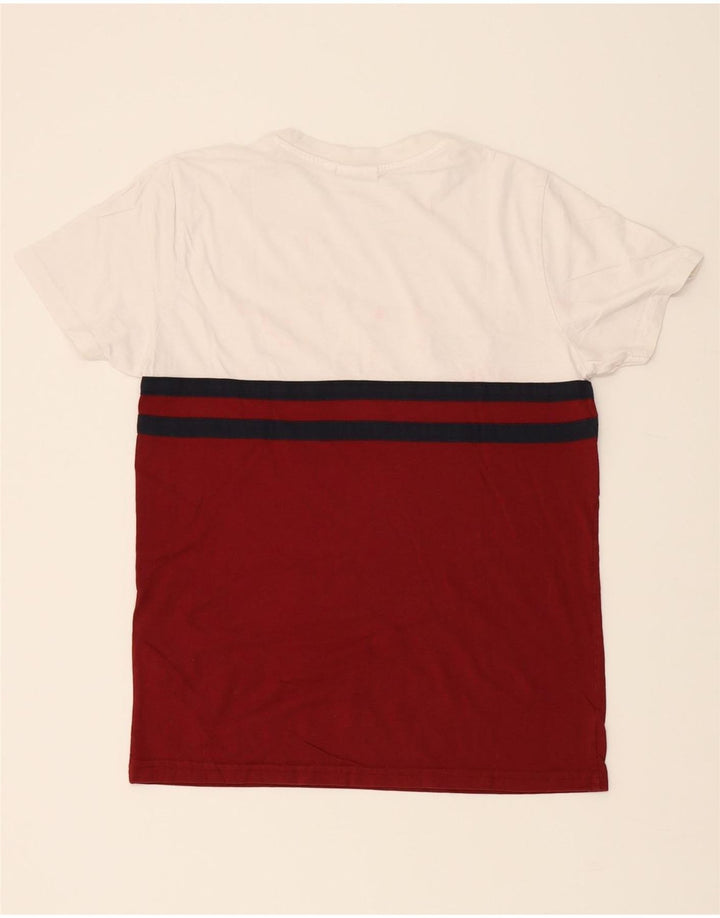 ELLESSE Mens Heritage T-Shirt Top Small White Colourblock Cotton Vintage Ellesse and Second-Hand Ellesse from Messina Hembry 