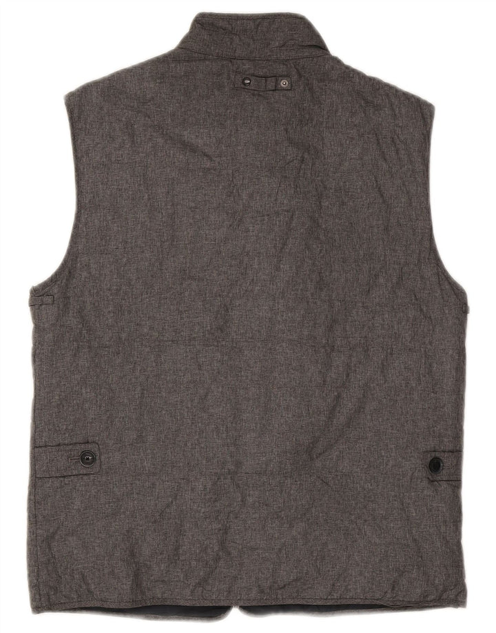 Męska kamizelka Massimo Dutti UK 38 Średni szary nylon