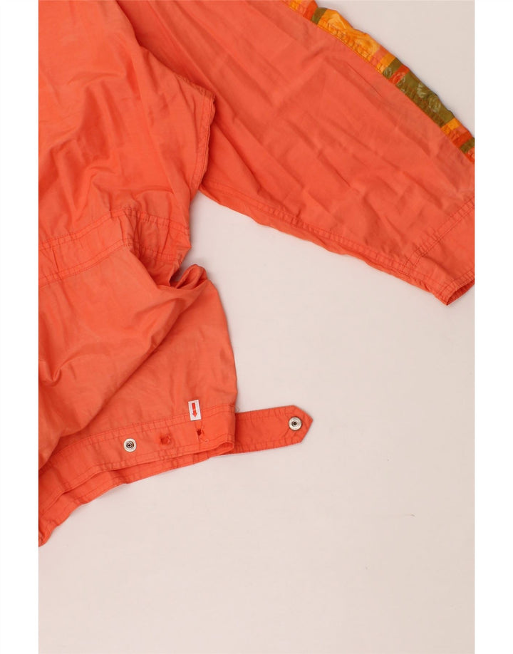 CHERVO Womens Oversized Utility Jacket IT 44 XS Orange Colourblock Cotton Vintage Chervo and Second-Hand Chervo from Messina Hembry 