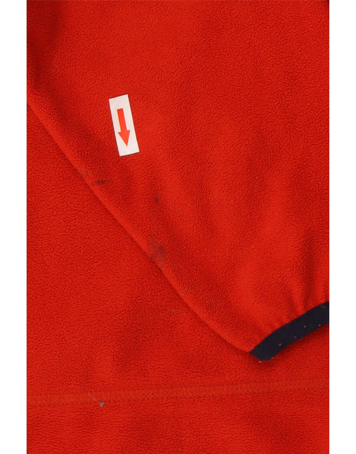 Damski sweter polarowy Asics z zamkiem błyskawicznym, średni czerwony poliester