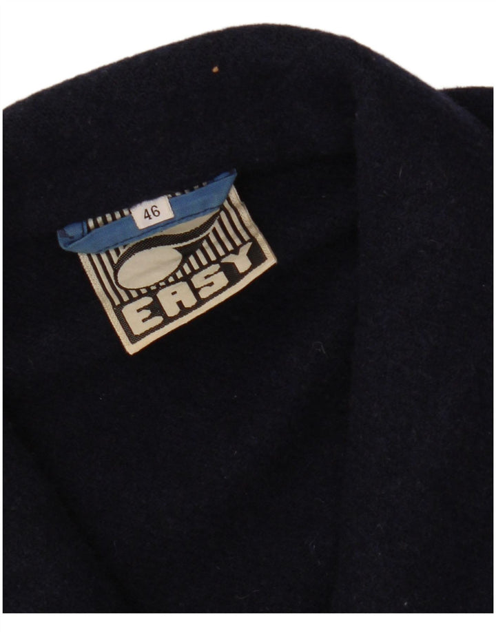 Damska marynarka EASY z rękawami 3/4 i 4 guzikami IT 46, duża, granatowa