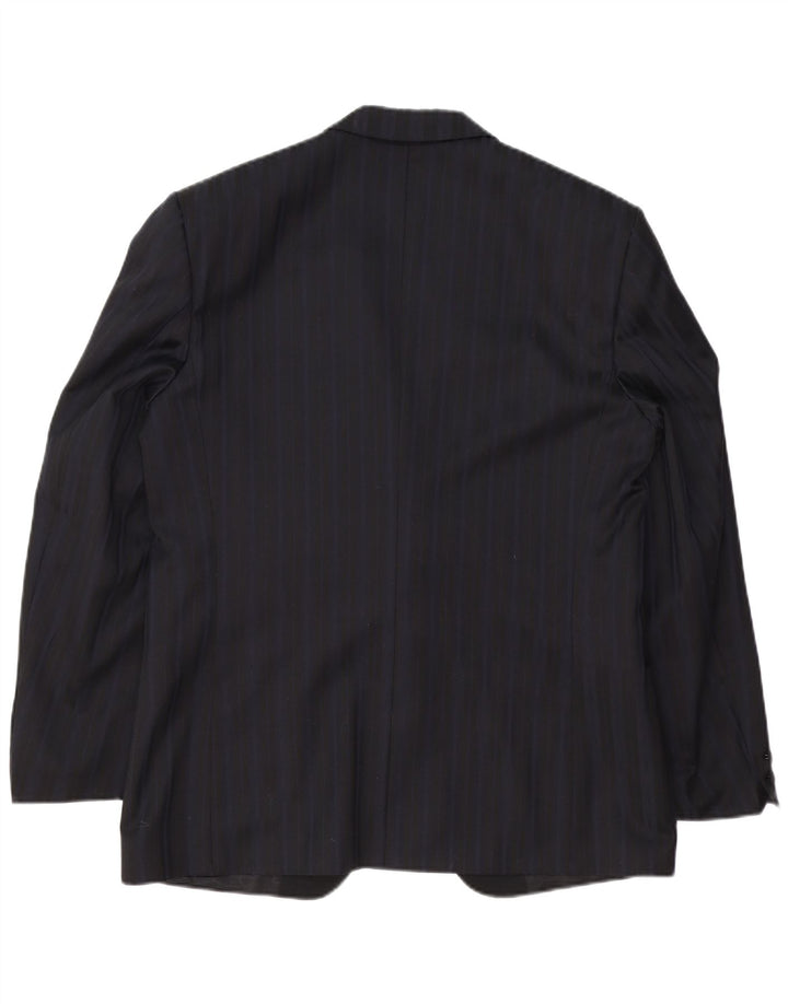 Męska marynarka zapinana na 1 guzik TREVIRA IT 52 XL, poliester w granatowe paski