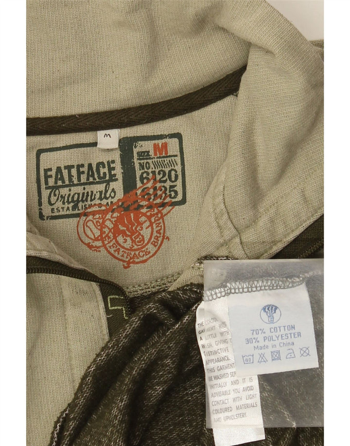 Męska bluza z zamkiem błyskawicznym Fat Face, średnia bawełna khaki