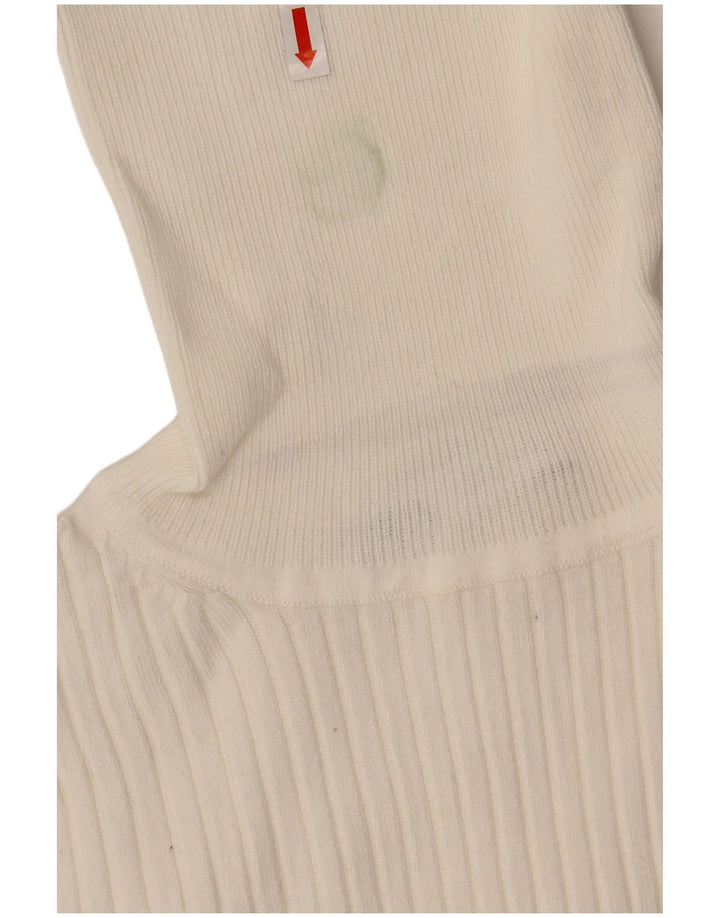 Damski sweter z golfem ZARA UK 10 Small, biała wiskoza