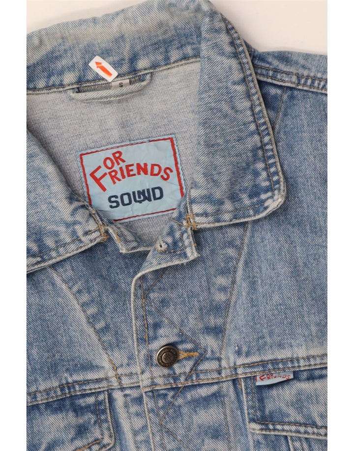 VINTAGE Mens Denim Jacket UK 36 Small Blue