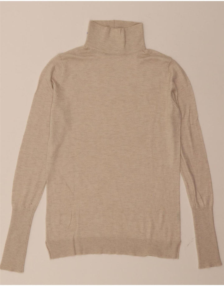 ZARA Womens Turtle Neck Jumper Sweater UK 12 Medium Beige Flecked Vintage Zara and Second-Hand Zara from Messina Hembry 