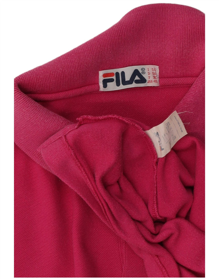 Męska koszulka polo Fila IT 56 XL, różowa, bawełniana