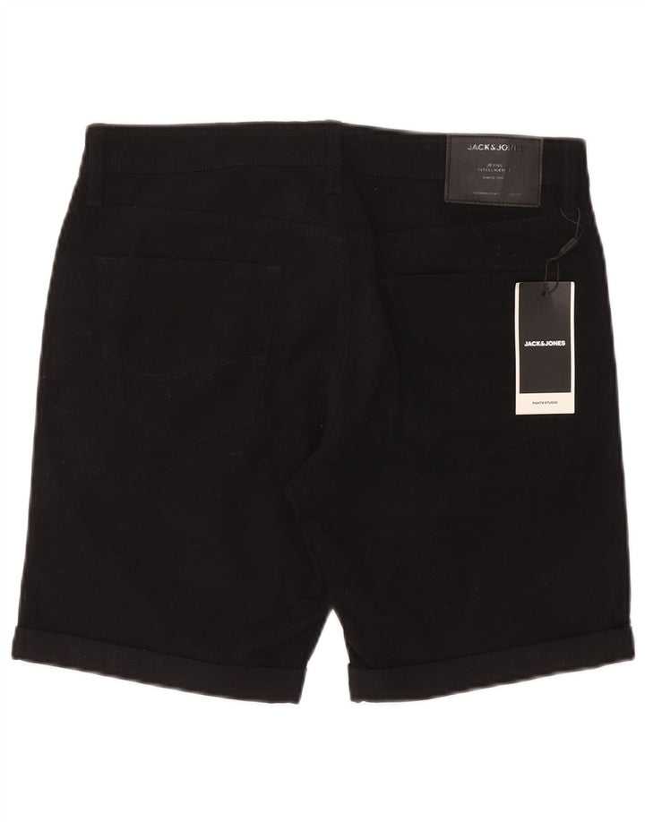 Męskie spodenki na co dzień Jack & Jones Regular, średnie W32, czarna bawełna