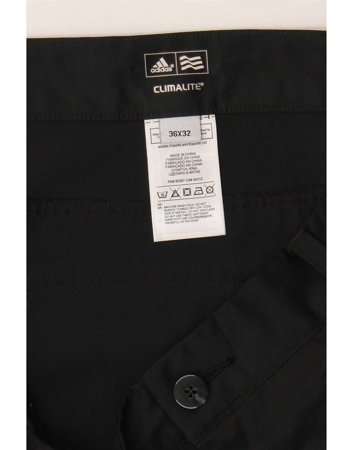 Adidas Męskie Climalite Straight Chino Spodnie W36 L32 Czarny Poliester