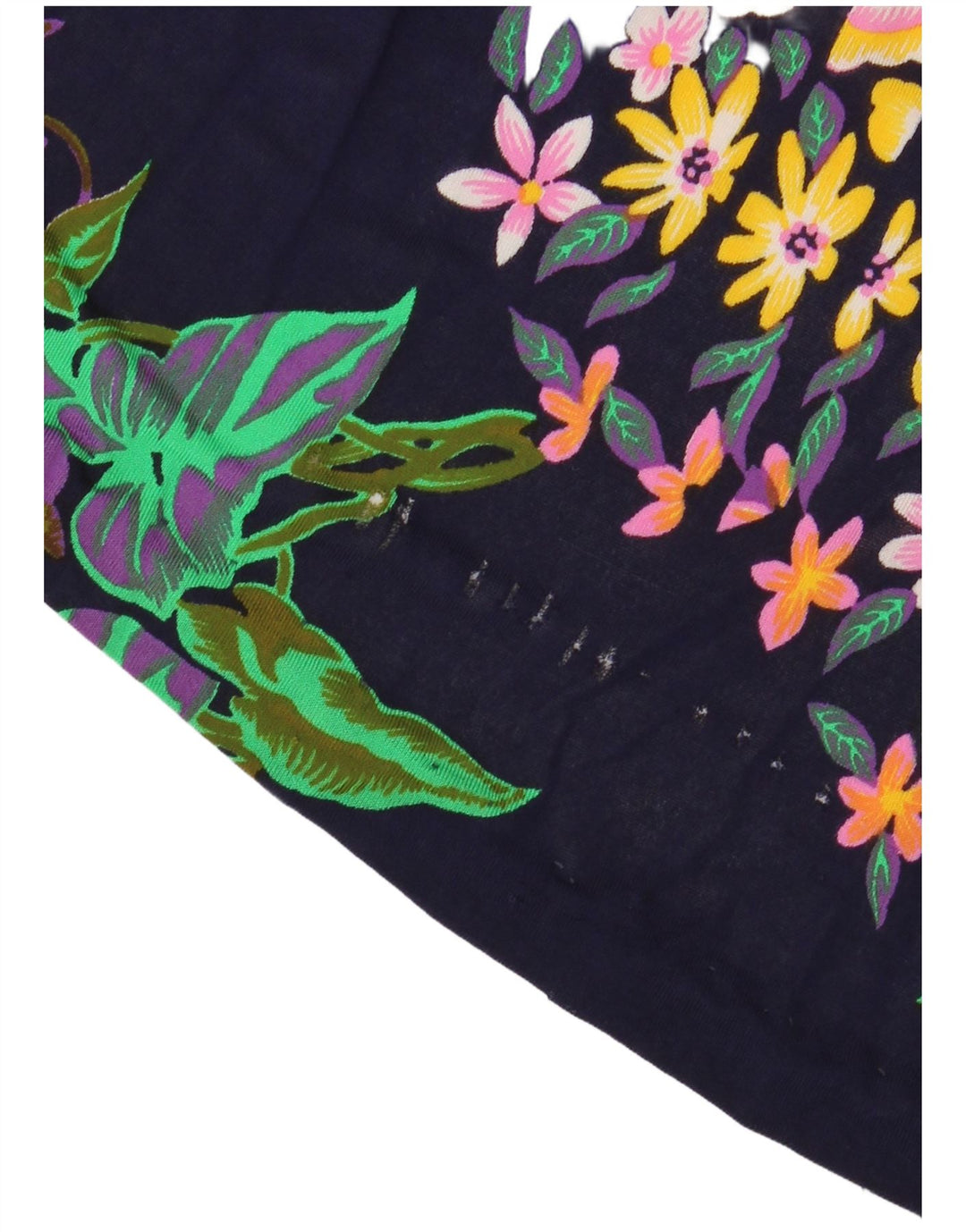 Damska spódnica maxi z wysokim stanem VINTAGE IT 40 Small W24 Granatowo-kwiatowa