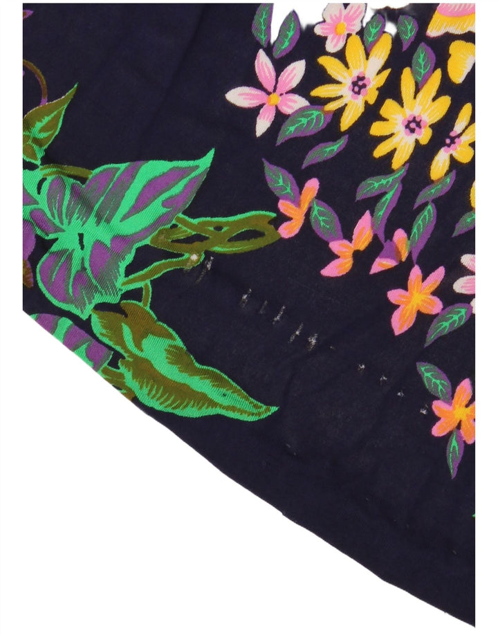 Damska spódnica maxi z wysokim stanem VINTAGE IT 40 Small W24 Granatowo-kwiatowa