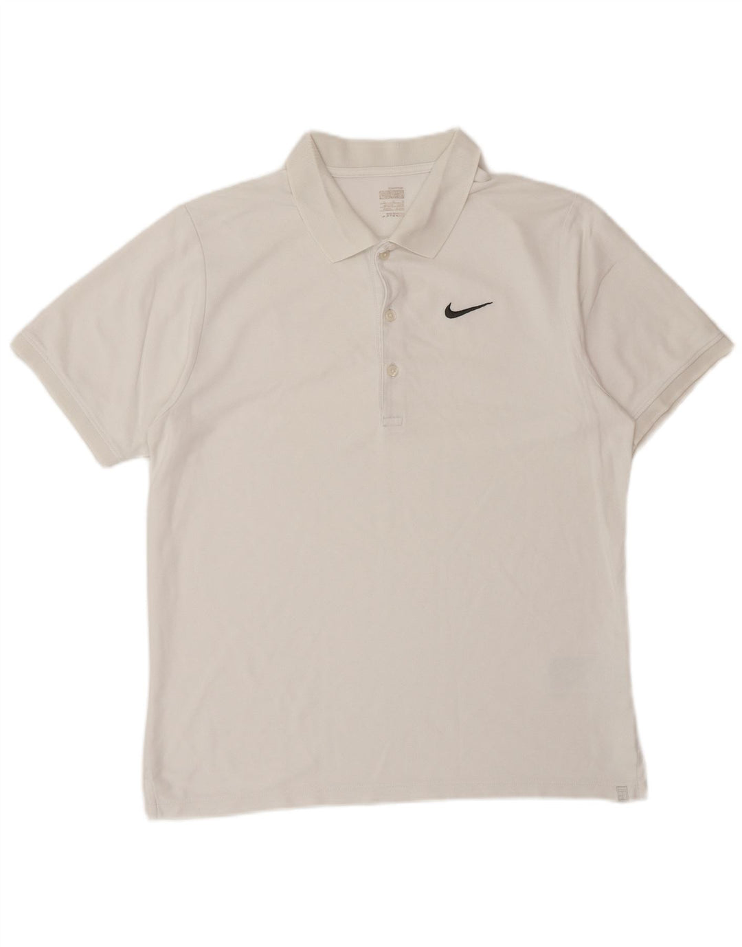 Męska koszulka polo NIKE, średnia, biała, bawełniana