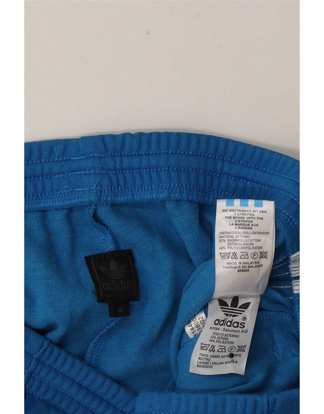 Męskie spodnie dresowe Adidas, średnie niebieskie, bawełniane