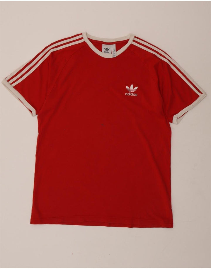 T-shirt męski ADIDAS, duży, czerwony, bawełniany