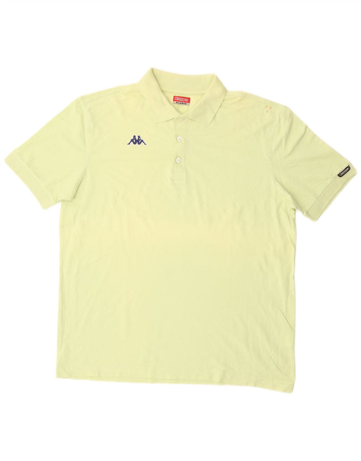 Męska koszulka polo Kappa XL, żółta, bawełniana