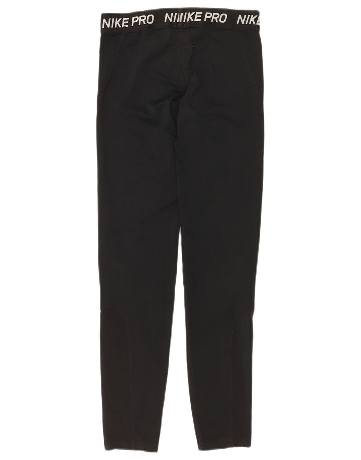 Dziewczęce legginsy NIKE Dri Fit z grafiką, duże, 12-13 lat, czarne, poliestrowe